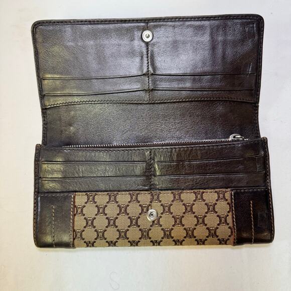 Celine Leather and fabric Monogram long wallet - Picture 3 of 12